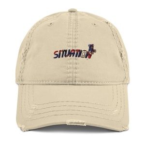SITUATION cream Distressed Hat